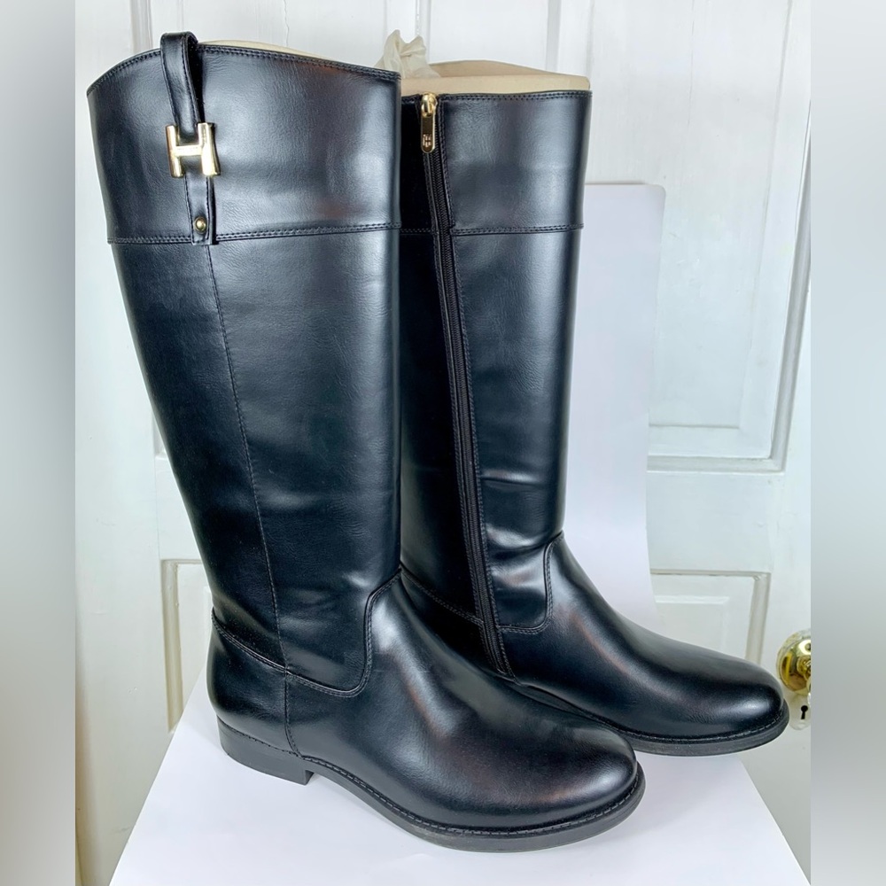 Tommy Hilfiger Shyenne 3 Faux Leather Riding/Equestrian Boot - High Shaft - New